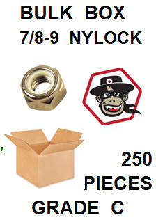 G8YZ087  7/8-9  NYLOCK  GRADE C BULK 250 PCS