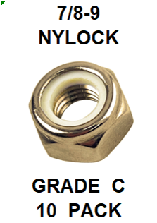 G8YZ087  7/8-9  NYLOCK  GRADE C (10PK)