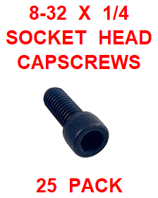 G9HX008025 8-32 X 1/4 SOCKET HEAD CAP SCREW (25 PACK)