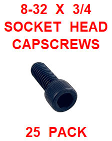 G9HX008075 8-32 X 3/4 SOCKET HEAD CAP SCREW (25 PACK)