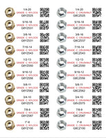 DIY 1" X 4" LABELS GRADE 8 COARSE THREAD 1/4-20 TO  1"-8 (LABELS ONLY)
