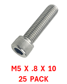 M2H105C010  M5 X 0.8 X 10 SOCKET HEAD CAPSCREW A2-70 (25PAK)