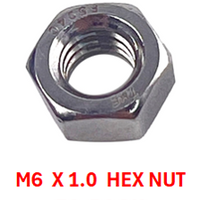 M2N106C  M6 X 1.0 HEX NUT STAINLESS STEEL A2-70 50 PACK