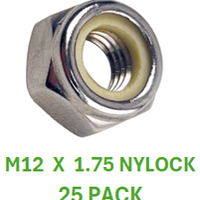 M2Y112C  M12 X 1.75 NYLOCK STAINLESS STEEL A2-70 25 PACK