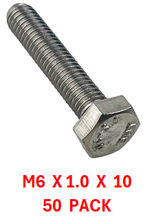 M2B106C010 M6 X 1.0 X 10 S/S BOLT 50 PACK