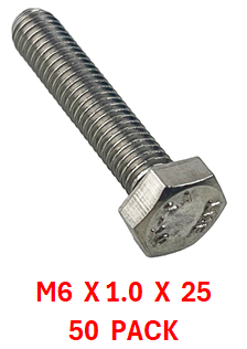 M2B106C025 M6 X 1.0 X 25 S/S BOLT 50 PACK