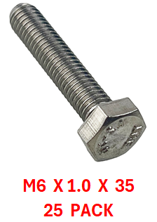 M2B106C035 M6 X 1.0 X 35 S/S BOLT 25 PACK