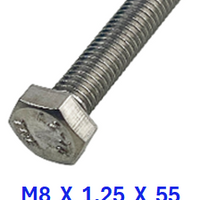 M2B108C055 M8 X 1.25 X 55 S/S BOLT 10 PACK