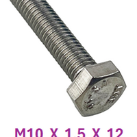 M2B110C012 M10 X 1.5 X 12 S/S BOLT 25 PACK