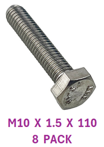 M2B110C110 M10 X 1.5 X 110 S/S BOLT 8 PACK