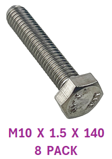 M2B110C140 M10 X 1.5 X 140 S/S BOLT 8 PACK