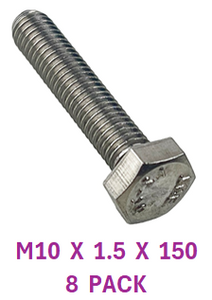 M2B110C150 M10 X 1.5 X 150 S/S BOLT 8 PACK