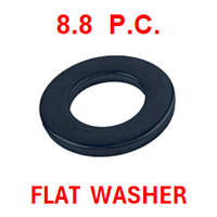 M8UX04 M4 FLAT WASHER BLACK OXIDE 8.8 P.C. 100 PACK