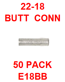 E18BB NON  INSULATED  BUTT CONNECTOR (50 PACK)