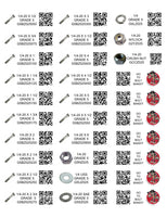 GRADE 5 (DIY) LABELS COARSE THREAD 1/4 - 1/2 (LABELS ONLY)
