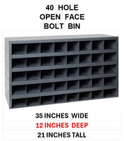 X7740 BOLT BIN  12" INCH DEEP 40 HOLE
