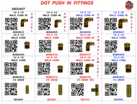 XBDUN37  DOT  PUSH  IN  BRASS TRAVEL  KIT
