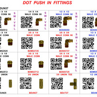 XBDUN37  DOT  PUSH  IN  BRASS TRAVEL  KIT