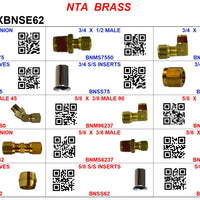 XBNSE62  NTA  MALE  CONNECTORS  5/8  3/4