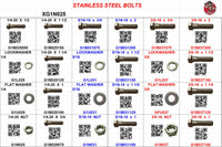 18-8 STAINLESS STEEL BOLTS 1/4-20, 5/16-18, 3/8-16
