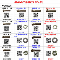 18-8 STAINLESS STEEL BOLTS 1/4-20, 5/16-18, 3/8-16