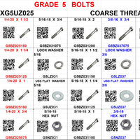 DRAWER GRADE 5 BOLTS 1/4 TO 3/8