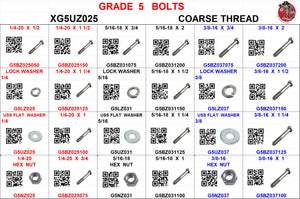 DRAWER GRADE 5 BOLTS 1/4 TO 3/8