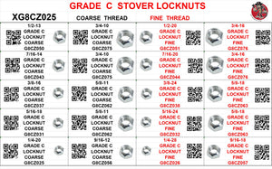 DRAWER GRADE C STOVER LOCK NUTS COARSE AND FINE