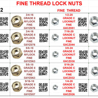 DRAWER  GRADE 8 FINE THREAD LOCK NUTS