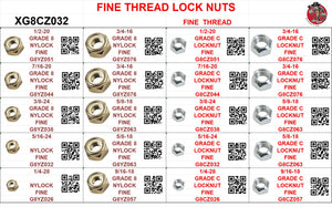 DRAWER  GRADE 8 FINE THREAD LOCK NUTS