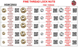 XG8CZ032 GRADE C FINE THREAD LOCK NUTS