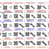 BOLT BIN GRADE 8 COARSE   1/4 TO 1/2 40 HOLE GARAGE MECHANIC ASSORT