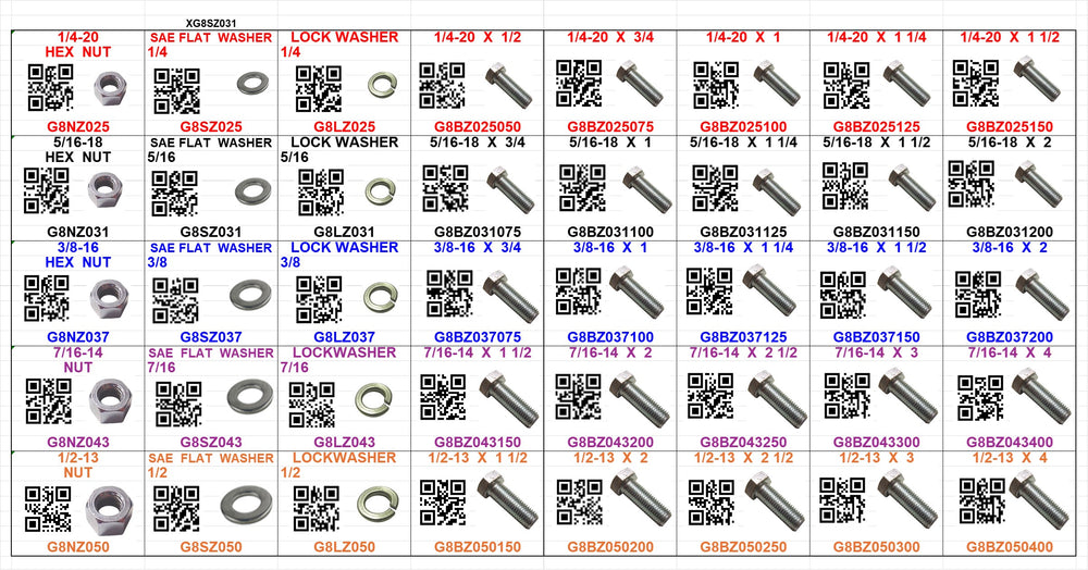 BOLT BIN GRADE 8 COARSE   1/4 TO 1/2 40 HOLE GARAGE MECHANIC ASSORT