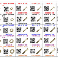 BOLT BIN GRADE 8 COARSE   1/4 TO 1/2 40 HOLE GARAGE MECHANIC ASSORT