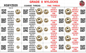 DRAWER GRADE 8 NYLOCKS COARSE AND FINE THREAD