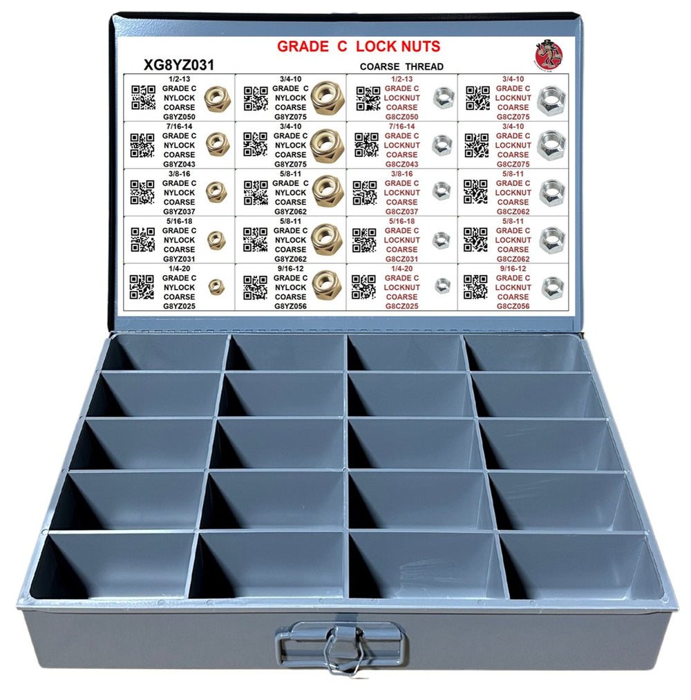 XG8YZ031 GRADE C COARSE THREAD NYLOCKS AND CRUSHNUTS