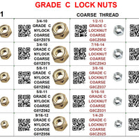 XG8YZ031 GRADE C COARSE THREAD NYLOCKS AND CRUSHNUTS