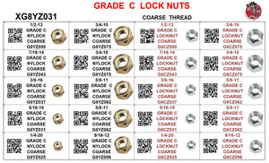 XG8YZ031 GRADE C COARSE THREAD NYLOCKS AND CRUSHNUTS