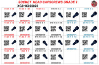 XG9HX025025 SOCKET HEAD CAPSCREWS 1/4 TO 3/8 COARSE
