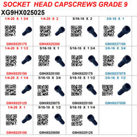 XG9HX025025 SOCKET HEAD CAPSCREWS 1/4 TO 3/8 COARSE