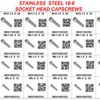 XM2H105C010 STAINLESS STEEL METRIC SOCKET HEAD CAPSCREWS