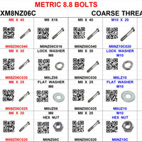 METRIC BOLTS M6 M8 M10 8.8PC