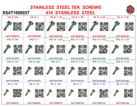 XS4T1008037 STAINLESS STEEL TEK SCREWS SMALL MOBILE DRAWER
