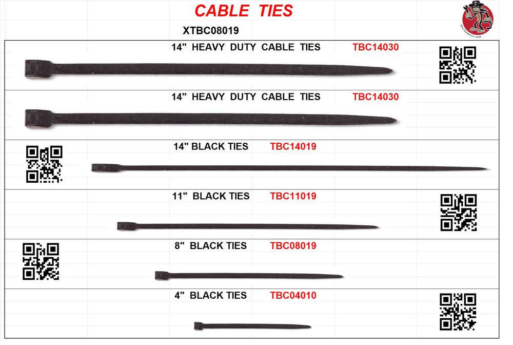 BLACK CABLE TIE ASSORTMENT